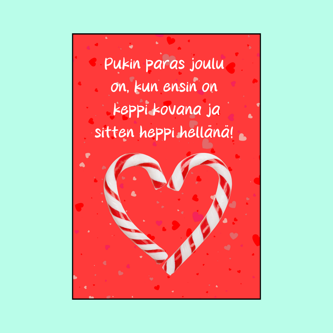 Joulukortti "Pukin paras joulu"