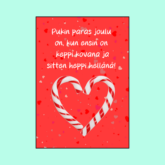 Joulukortti "Pukin paras joulu"